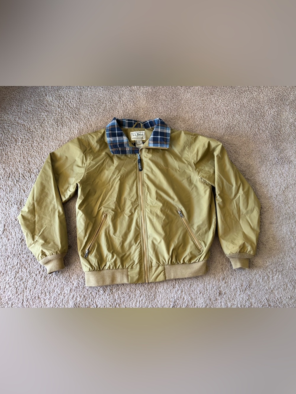 Vintage Men’s L.L. Bean Flannel Lined Warm Up Bomber Jacket